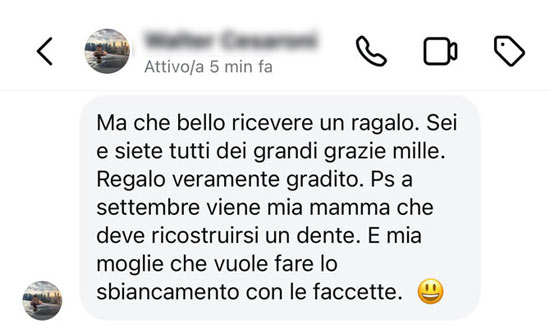 feedback regalo aziendale dentista