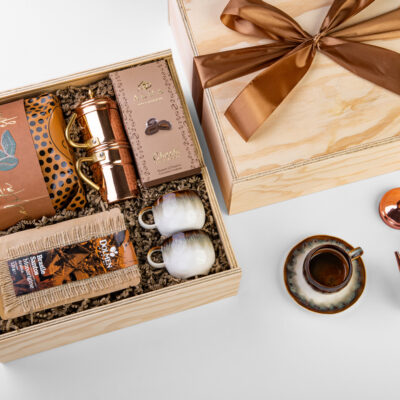 box regalo aziendale natalizio a base di caffè