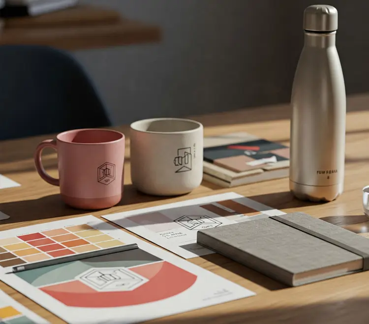 Tavolo di un designer intento a studiare nuovi gadget per il merchandising | QuBox