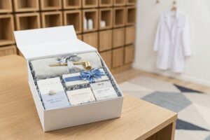 Gift box personalizzata per pazienti di uno studio medico o di una clinica privata