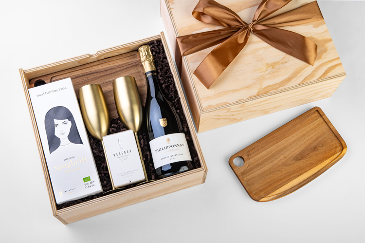 Regalo aziendale con champagne